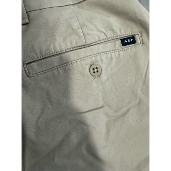 NWT Abercrombie & Fitch Tan Khaki Pants Straight Stretch Mens Size 32 x 32 - Picture 5 of 7